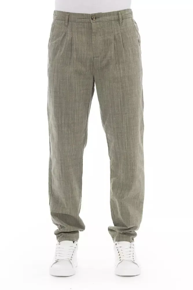 Baldinini Trend Army Cotton Men Chino Pant