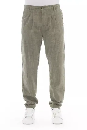 Baldinini Trend Army Cotton Men Chino Pant