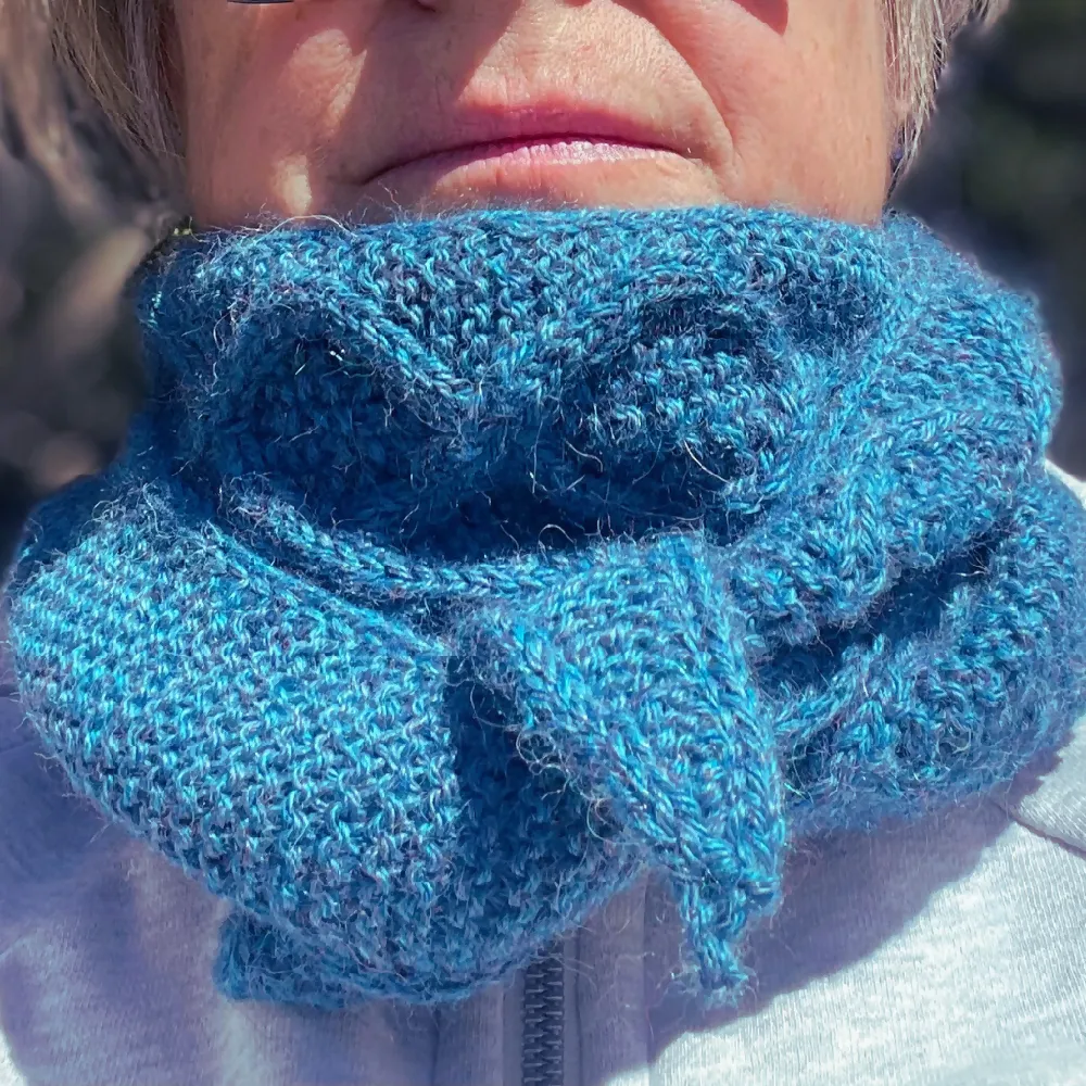 Blue Alpaca Scarf Necktie Soft alpaca scarf