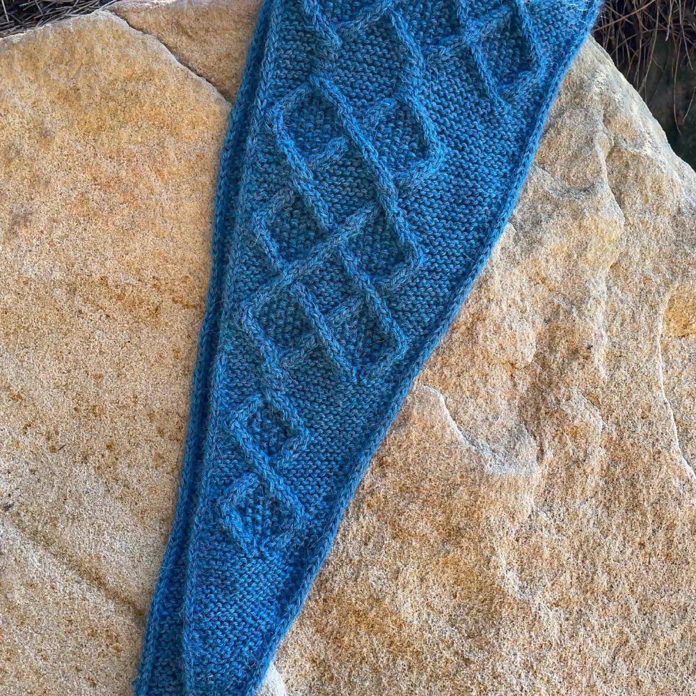 Blue Alpaca Scarf Necktie Soft alpaca scarf