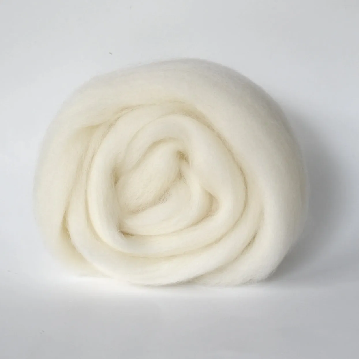 Corriedale Wool Sliver Undyed Natural White 100 grams