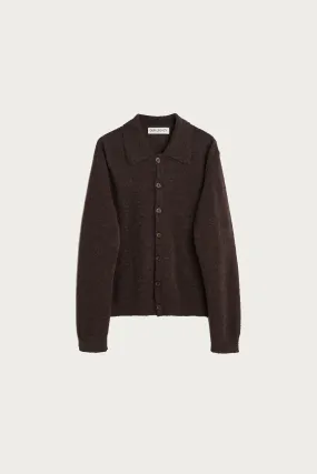 Evening Polo - Smokey Brown Fuzzy Alpaca